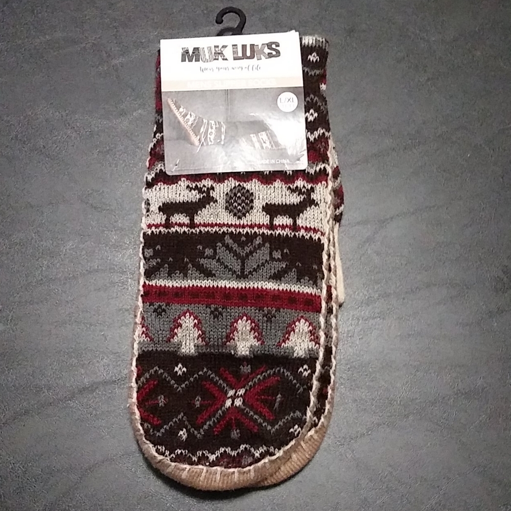 Muk Luks Mens Slipper Socks Size XL NWT